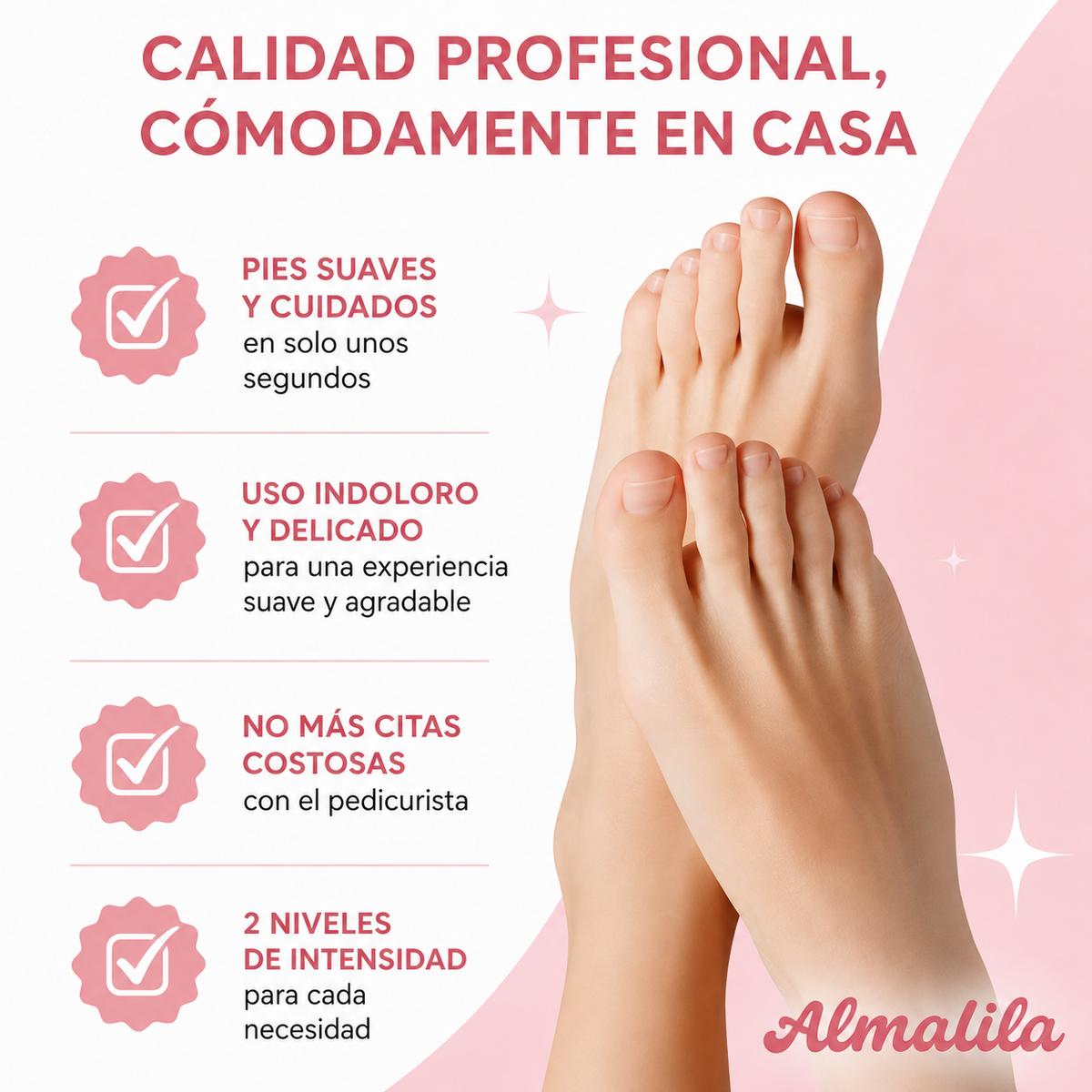ALMALILA™ Lima Eléctrica – Pies Suaves y Lisos