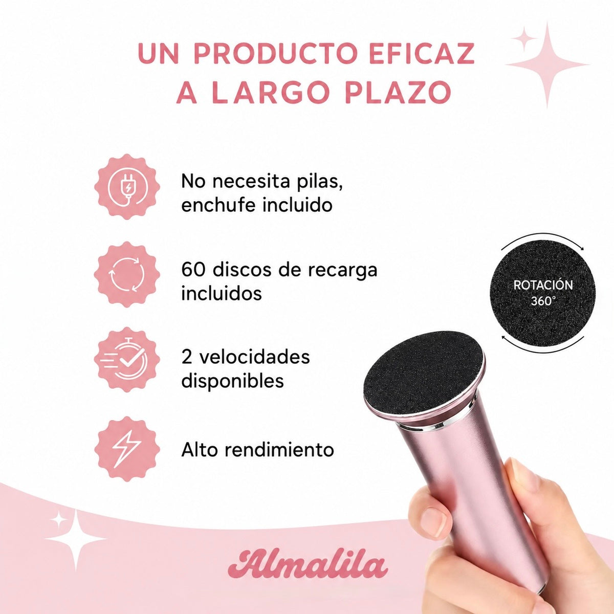 ALMALILA™ Lima Eléctrica – Pies Suaves y Lisos